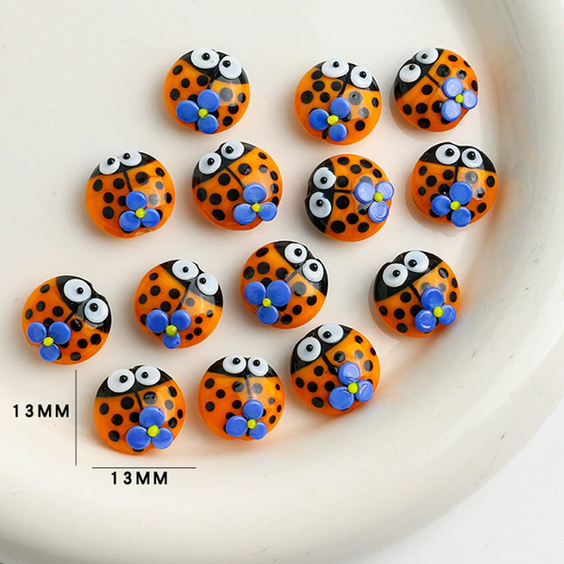 5pcs 13x13mm Cute Ladybug Glas - Snake Plant Ceramic review and price