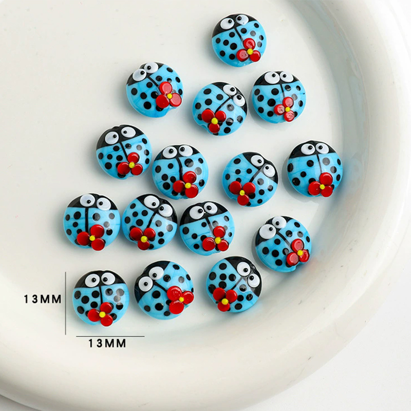 5pcs 13x13mm Cute Ladybug Glas - Snake Plant Ceramic review and price