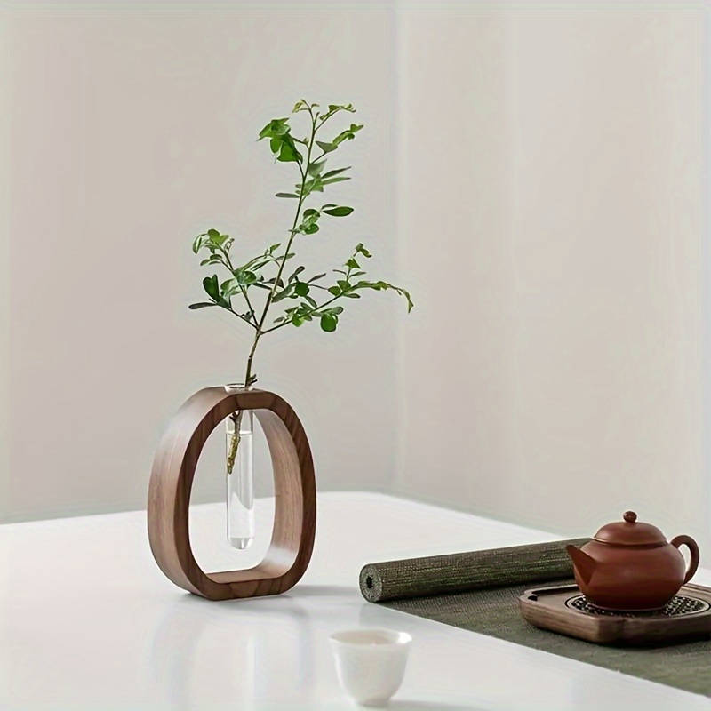1pc Walnut Solid Wood Flower S - Snake Plant Ceramic review and price