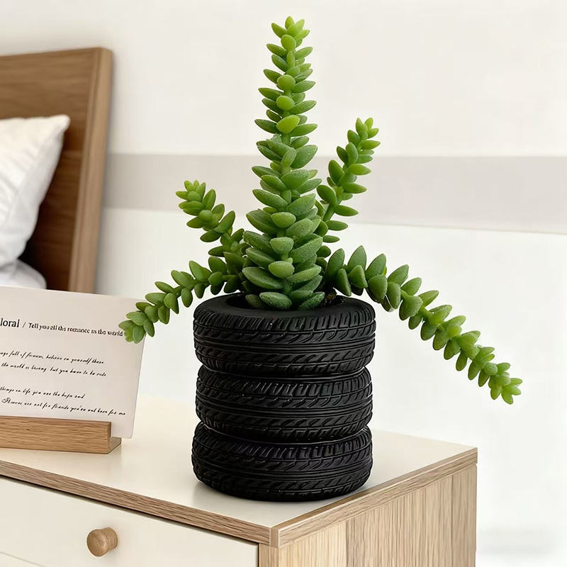 Stacked Tire Resin Succulent P - Snake Plant Ceramic review and price