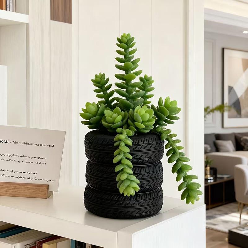 Stacked Tire Resin Succulent P - Snake Plant Ceramic review and price