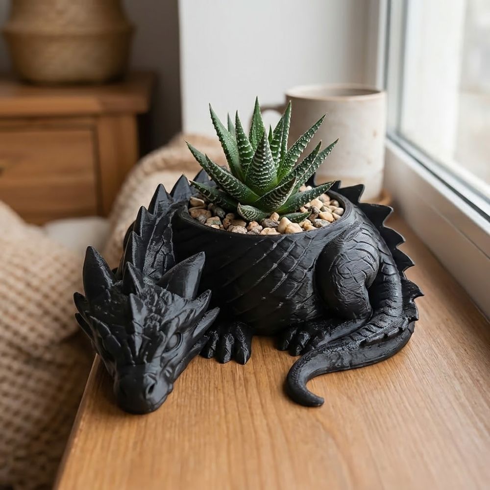 3D Printed Dragon Shaped Plant - Snake Plant Ceramic review and price