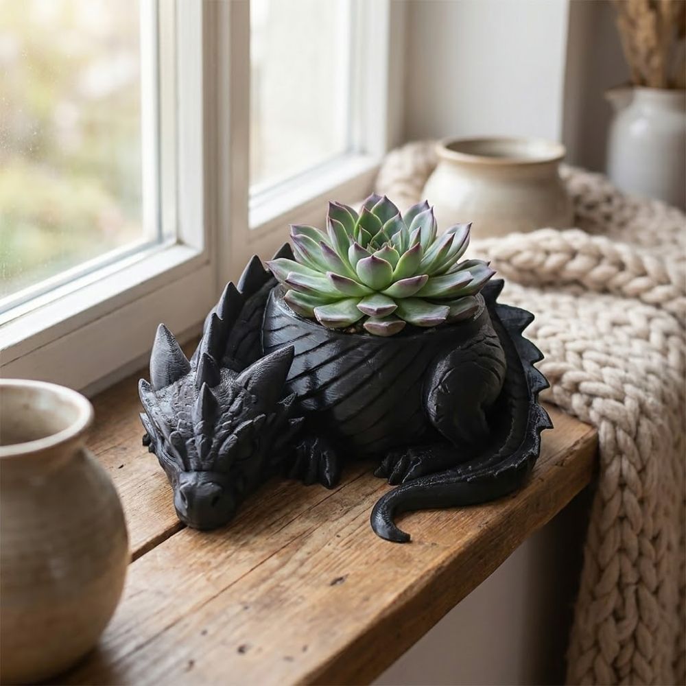 3D Printed Dragon Shaped Plant - Snake Plant Ceramic review and price